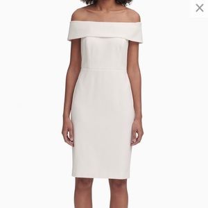 Calvin Klein White Midi Dress Sz 4